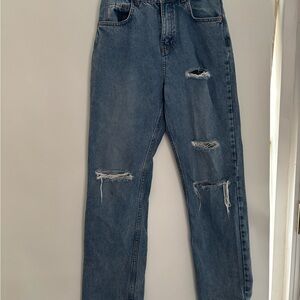 PrettyLittleThing Blue Distressed Jeans